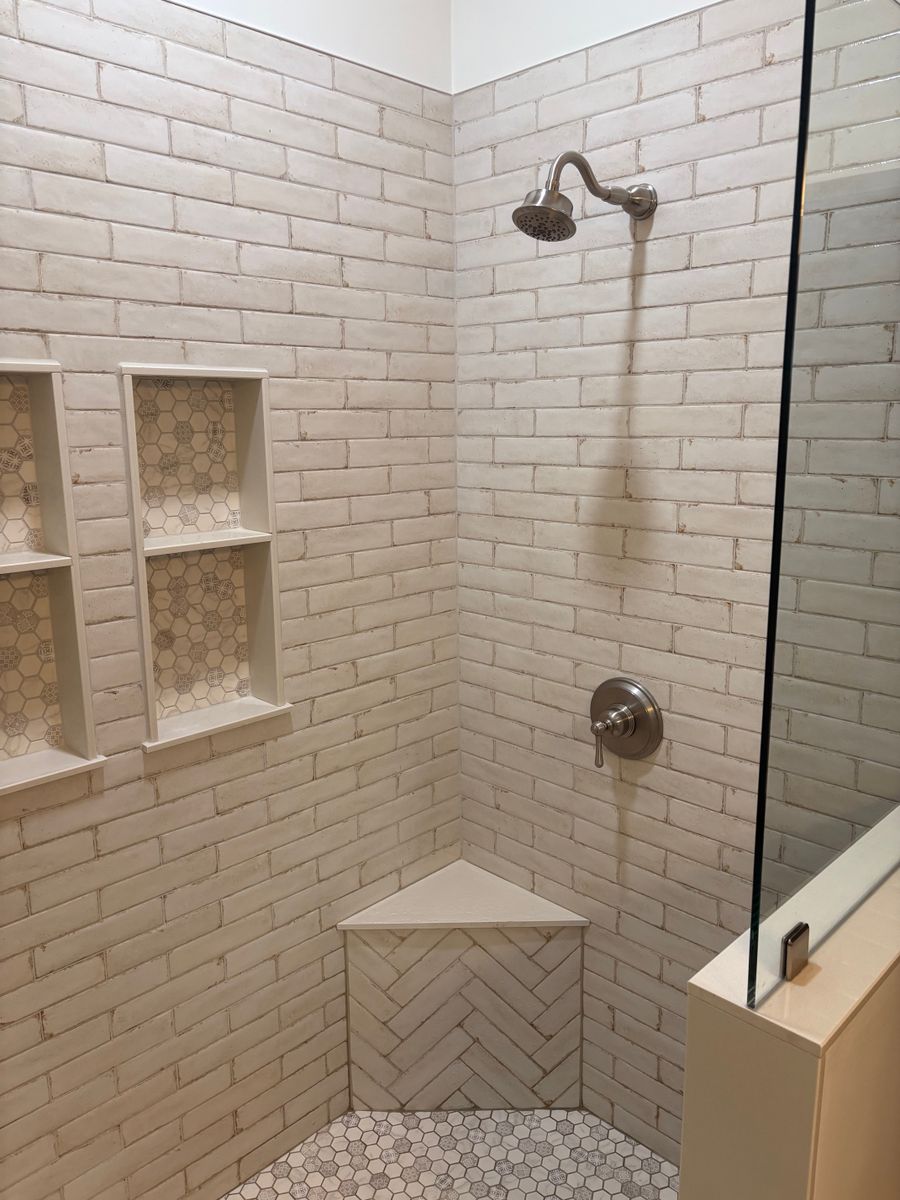 Shower Tiling for A-Otay Constructs in Lawrence County, TN