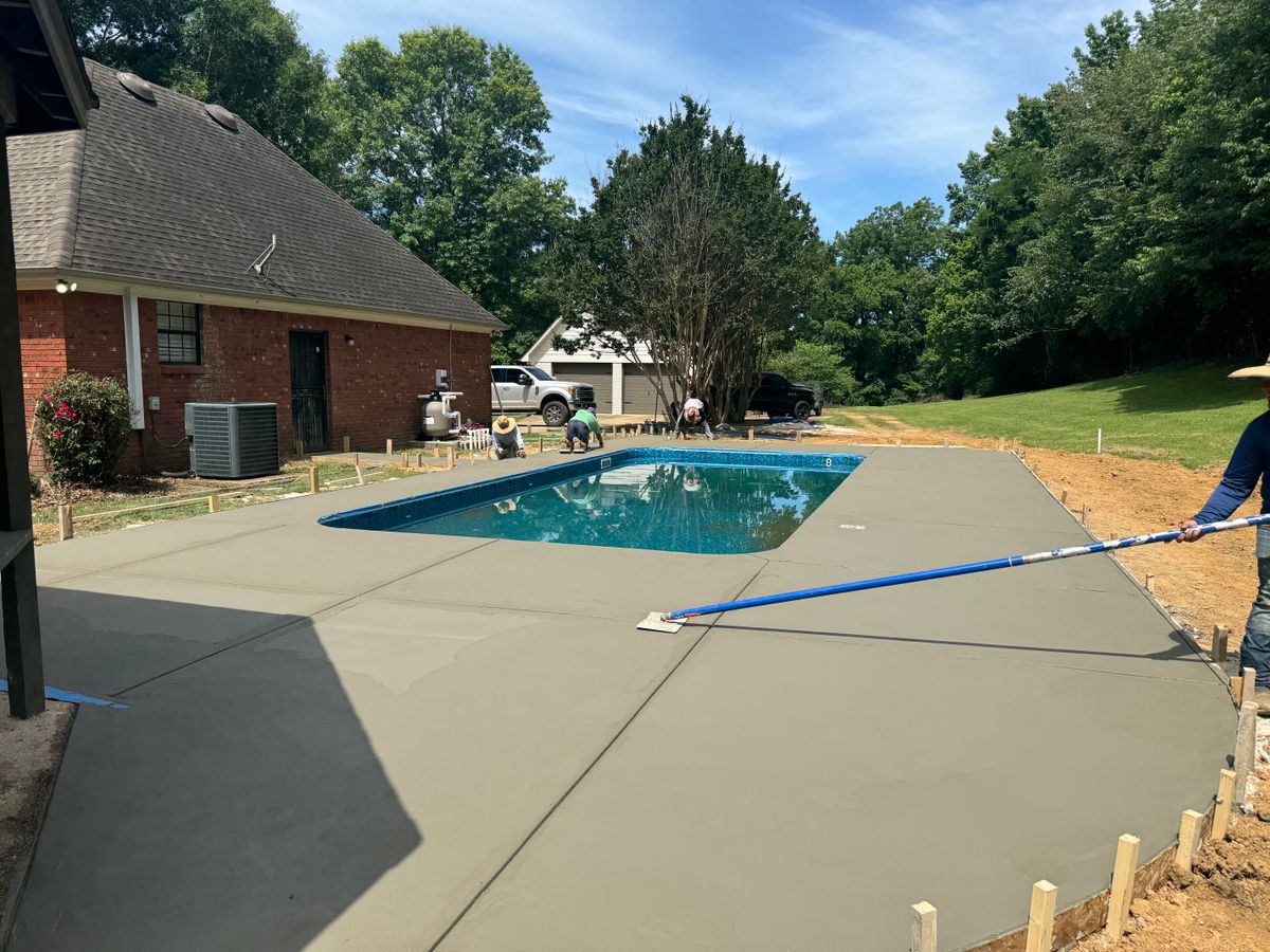 Patio Design & Installation for Ramsey Concrete Construction in Covington, TN