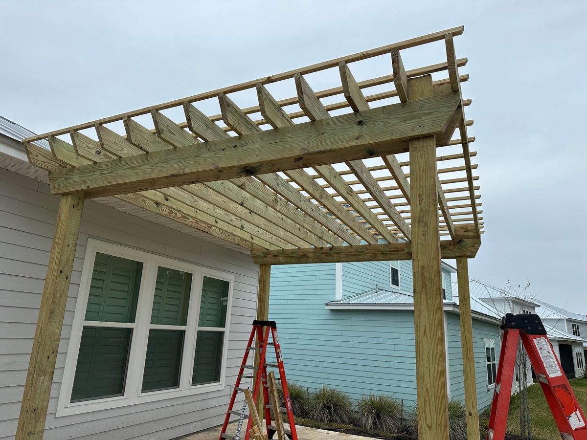 Pavillion and Pergola Construction for MI Contracting LLC in St. Augustine, FL