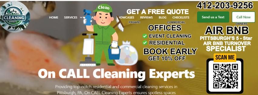Standard Cleaning for On CALL Cleaning Experts in Pittsburgh, PA