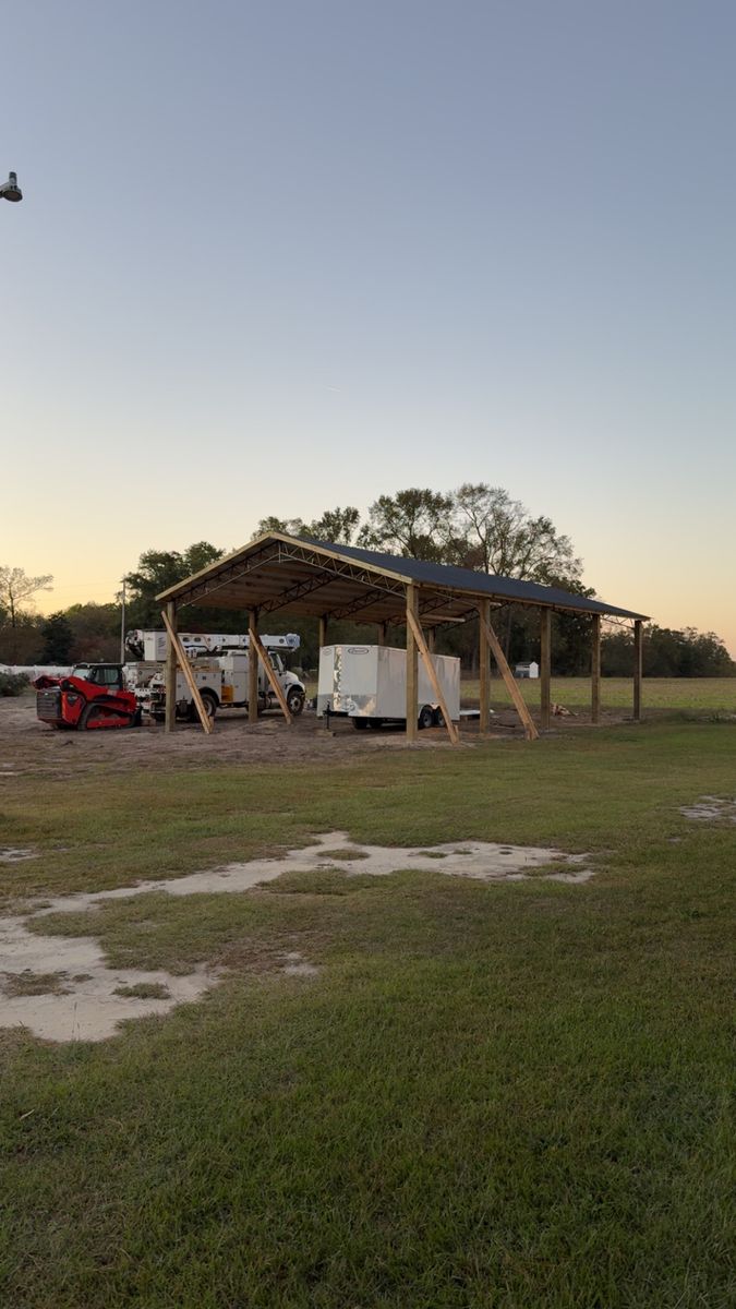 Open Pole Barn for NC Property Works, LLC in Johnston County, NC