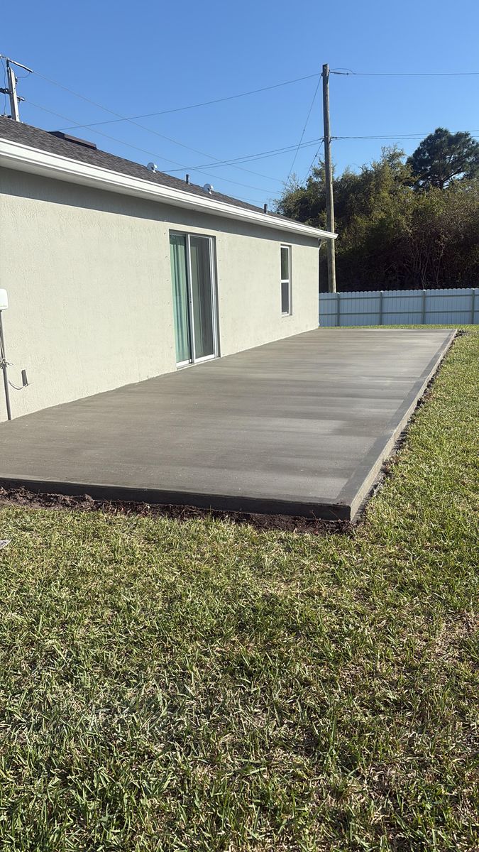 Patio Addition for Coastal Concrete Creation in Port St. Lucie, FL