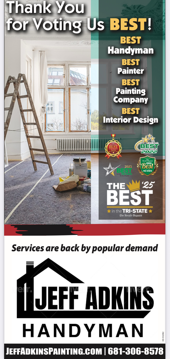 Wallpaper Removal for Jeff Adkins Painting in Barboursville, WV