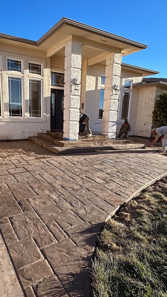 Stamped Concrete and Decorative Installation for RE Concrete LLC in Aspen, CO