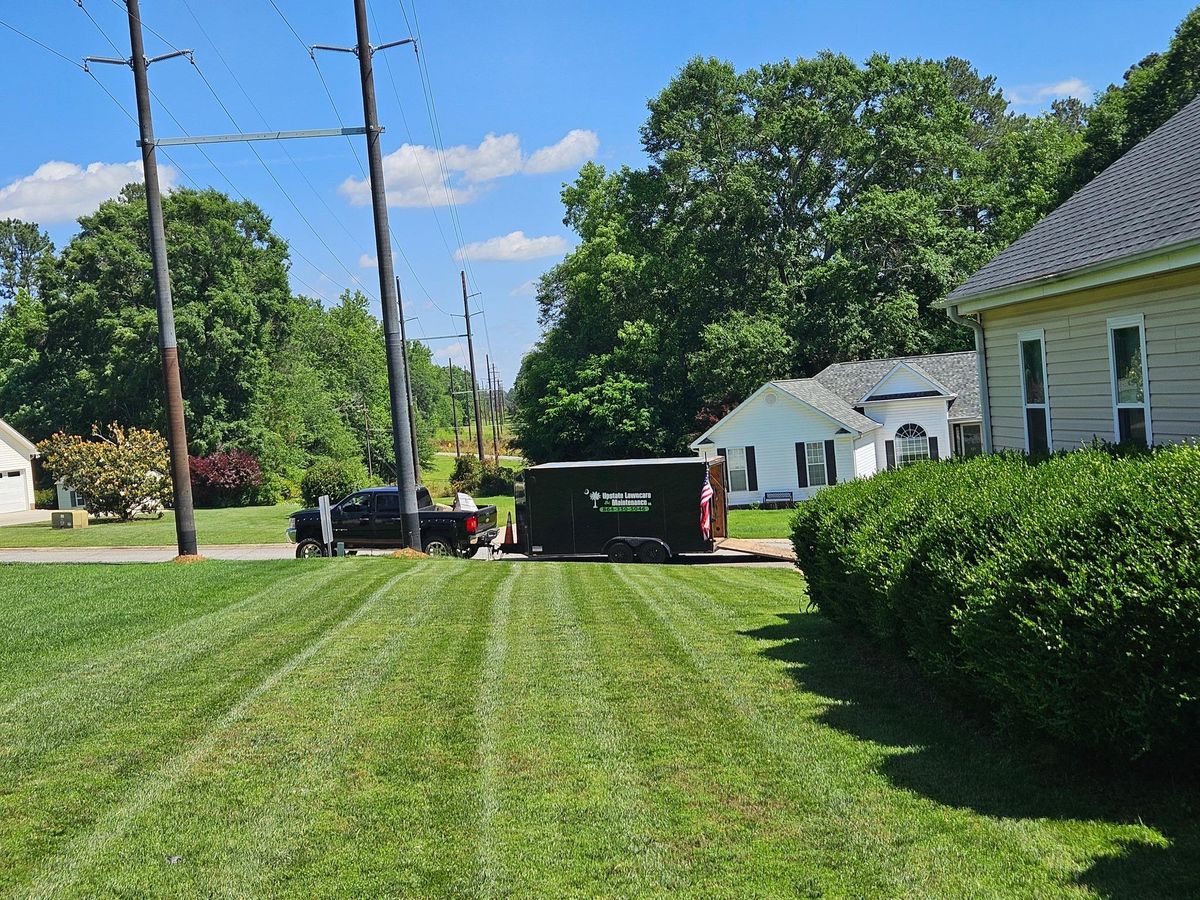 Mowing for Upstate Lawncare Maintenance LLC in Easley, SC