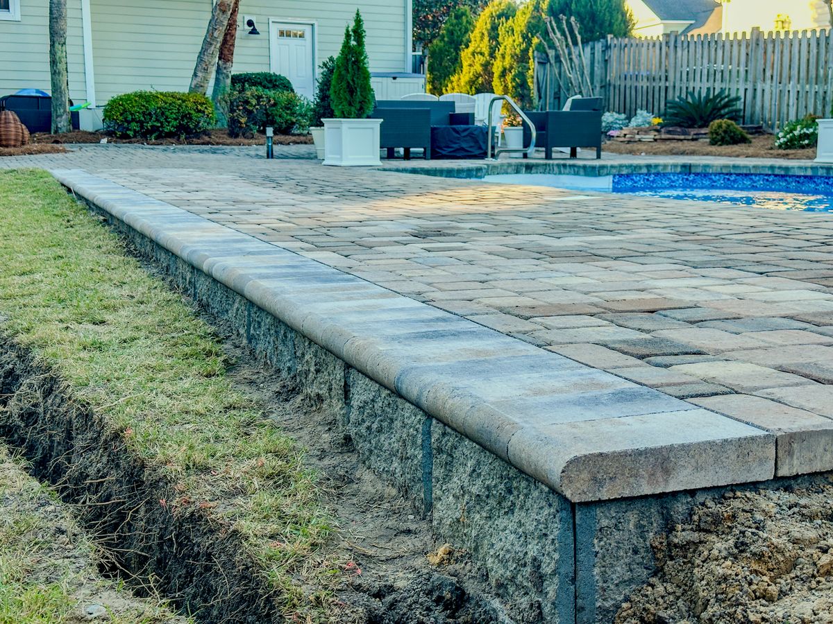 Retaining Wall Construction for Nature Tones Landscaping & Hardscaping in Hampstead, NC