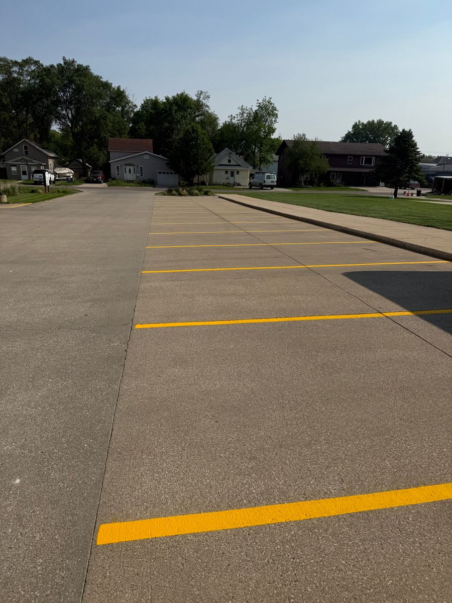 Line Striping for Midwest Line Striping LLC in Spirit Lake, IA