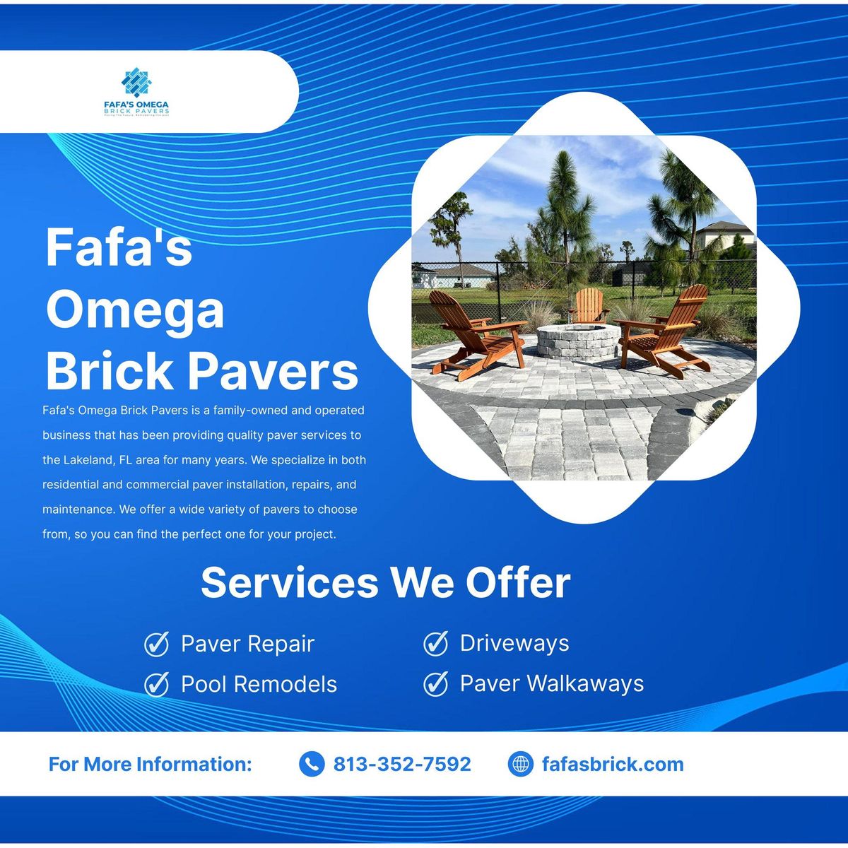 Pool Remodels for Fafa's Omega Brick Pavers in Lakeland, FL