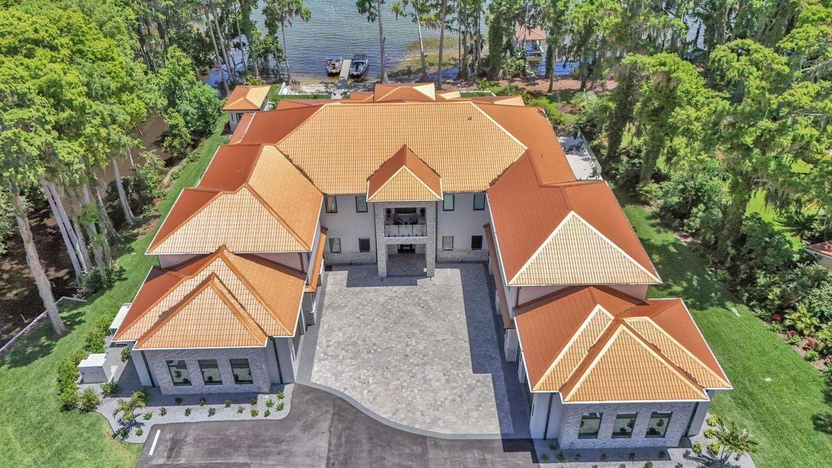 Aerial view of the home