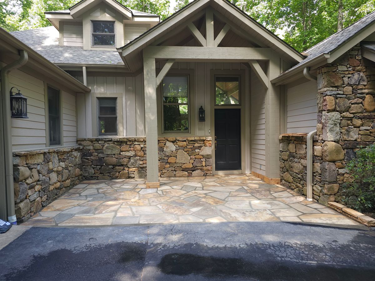 flagstone stone work for Acosta's Stone work in Hendersonville, NC