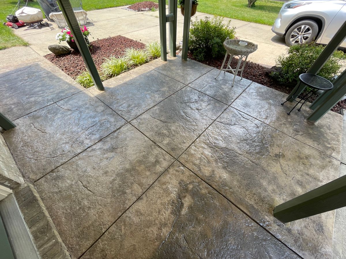 Stamped Concrete Installation for Tanenbaum Services & Concrete in Florence, KY