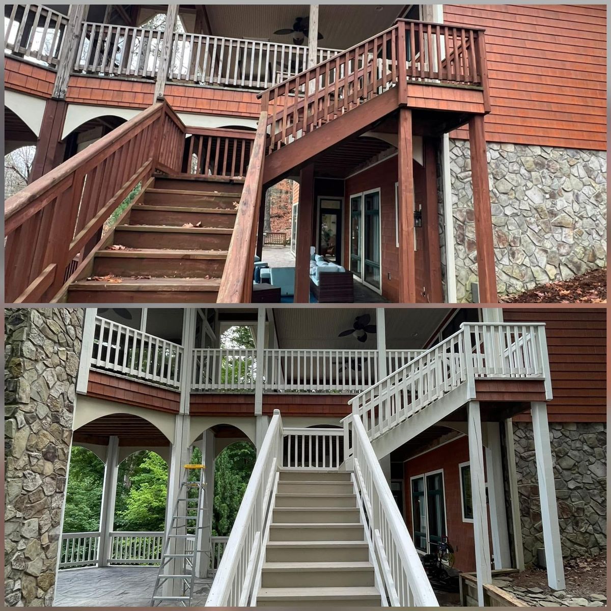 Staining deck-docks-ceilings-doors for MF Painting in Roanoke Rapids, NC