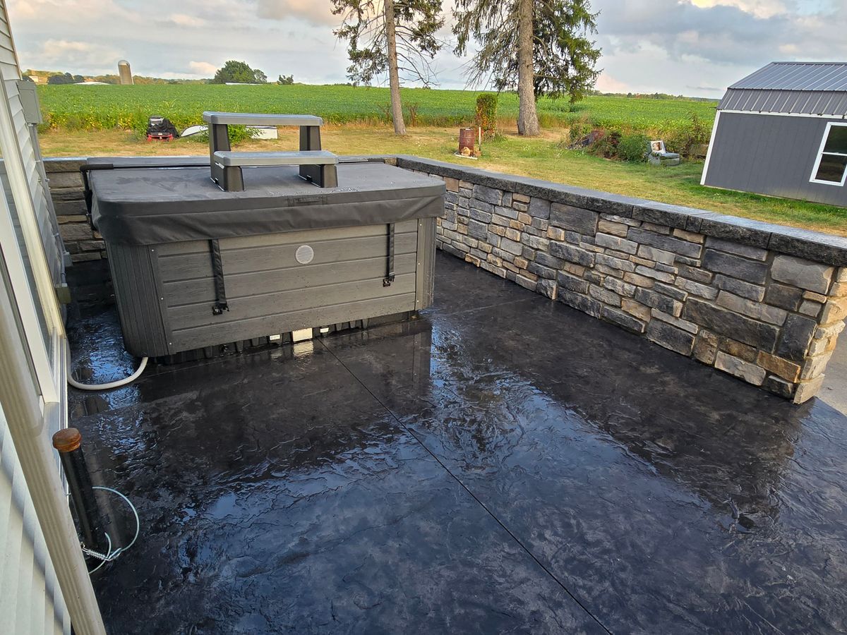 Patio Design & Installation for Williams Custom Concrete in Poland Center, OH