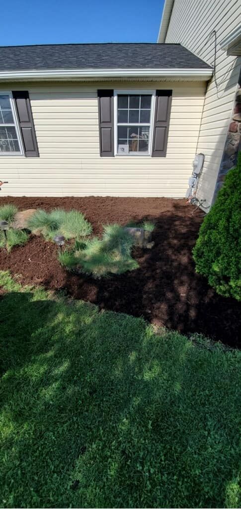 Mulch Installation for Jonathan A. Henne Property Services. in Hamburg, PA