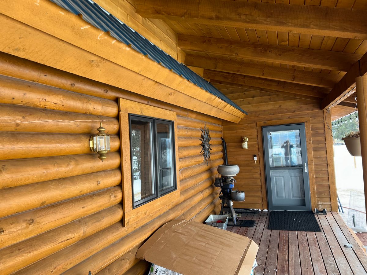 Log Home Restoration for True Blue Logworks LLC in Corvallis, MT