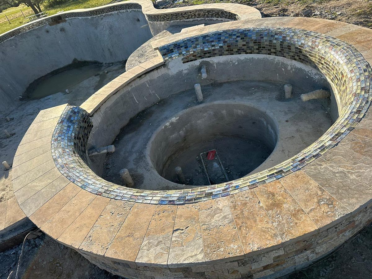 Custom Pool Construction for J & P Construction in Houston, TX