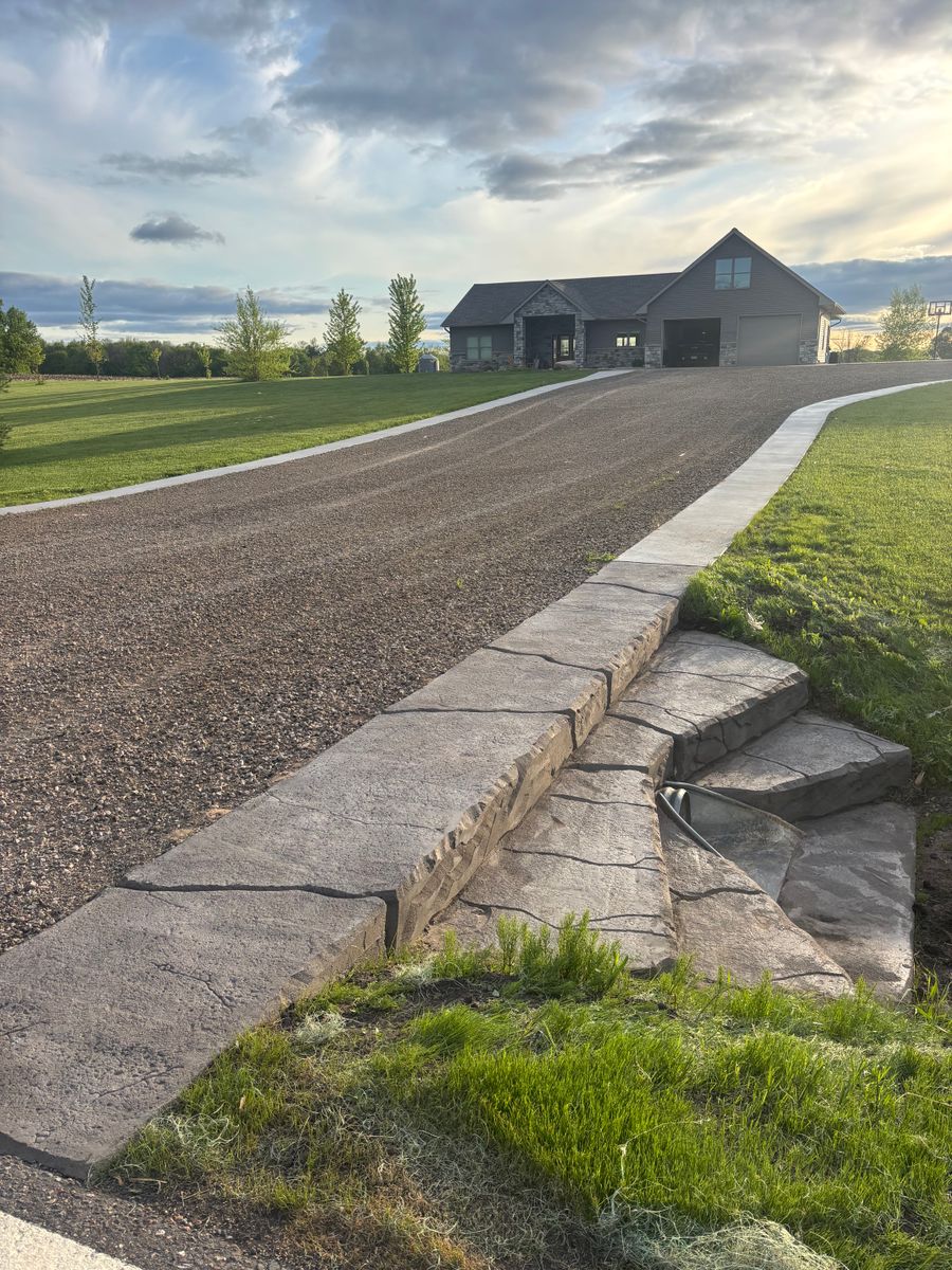 Stamped Concrete Installation for STAMPEDE Vertical Concrete in Isanti, Minnesota