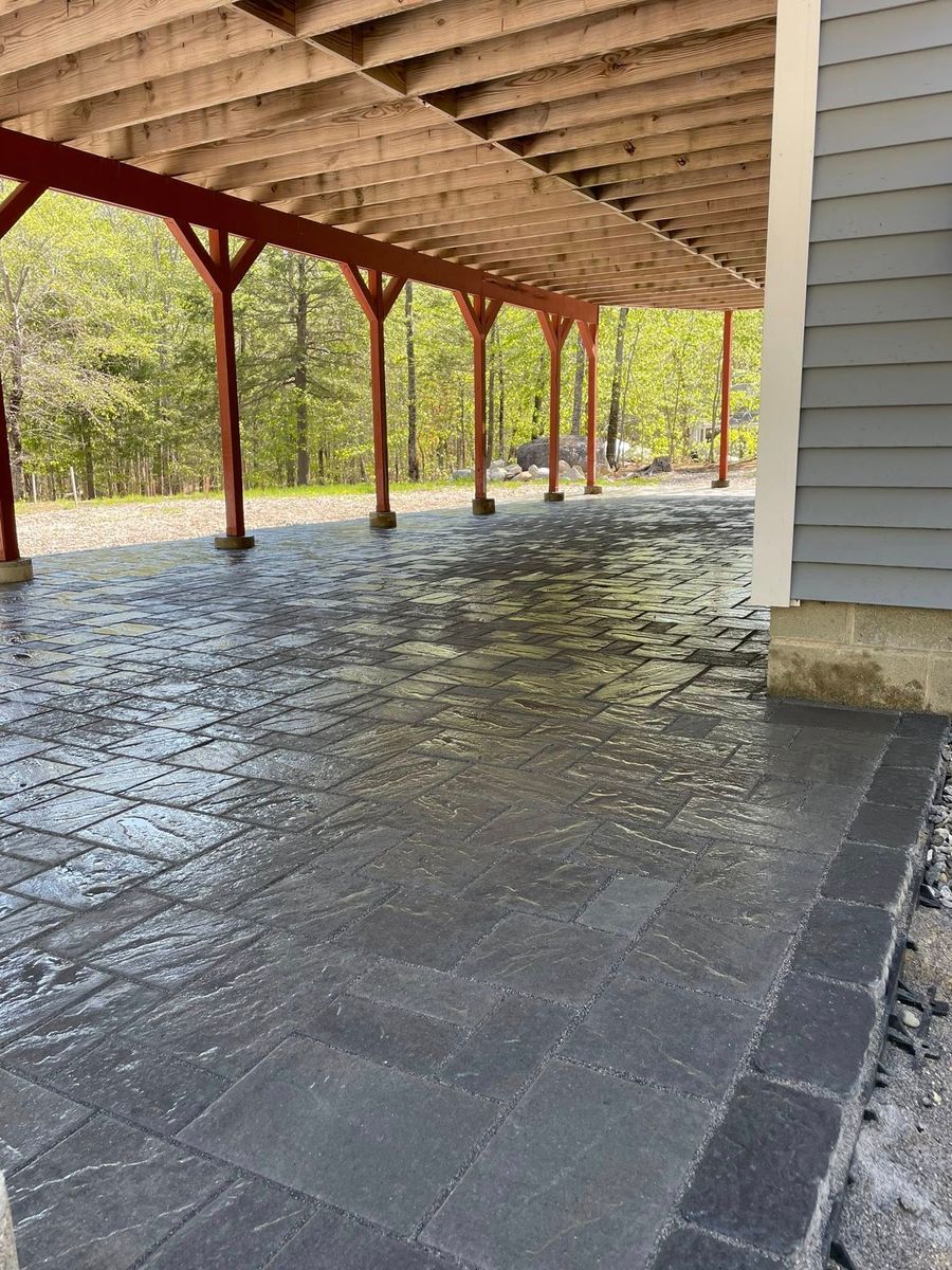 Patio Design & Construction for Smythe’s Stonework & Masonry in Buxton, ME
