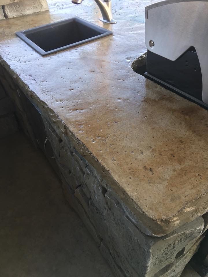 Polish-Stained Concrete for Texas Curb N Borders in Houston, TX