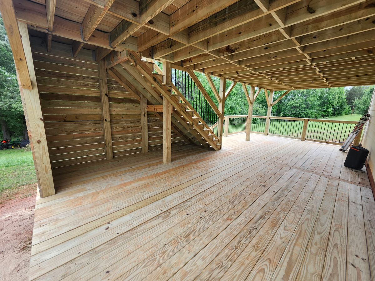 Custom Deck Construction for AG Construction in Greenville, SC