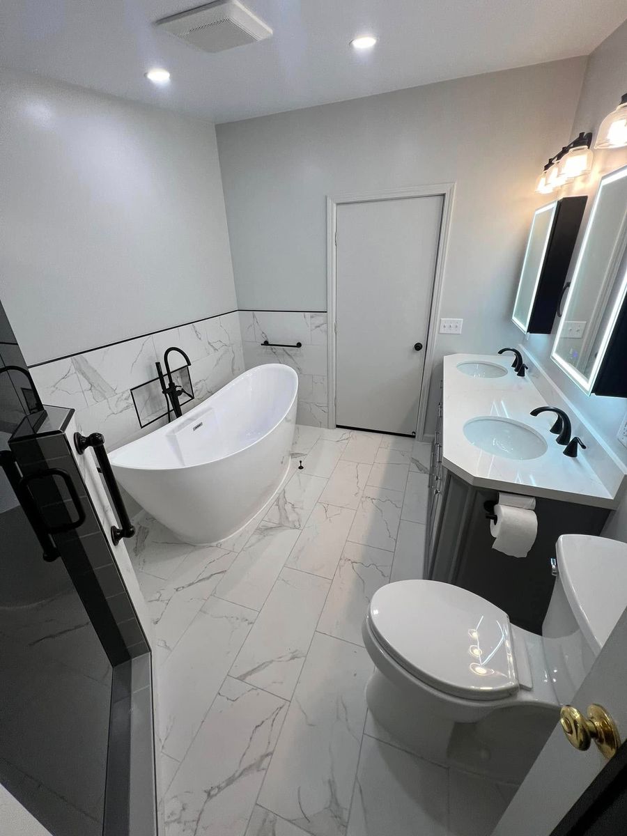 Bathroom Renovation for Landmark Construction in Elkhart, IN