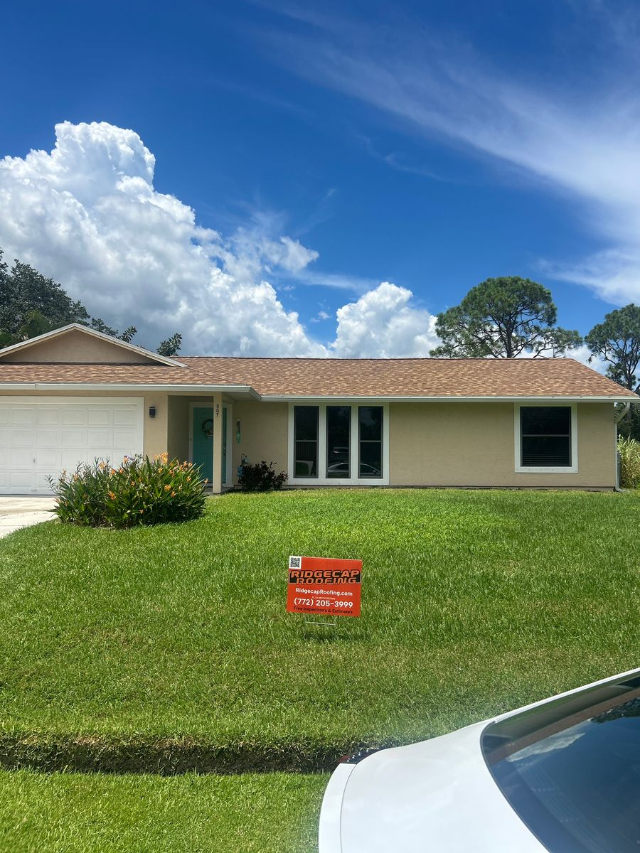 Roof Replacement for Ridgecap Roofing in Port St. Lucie, FL