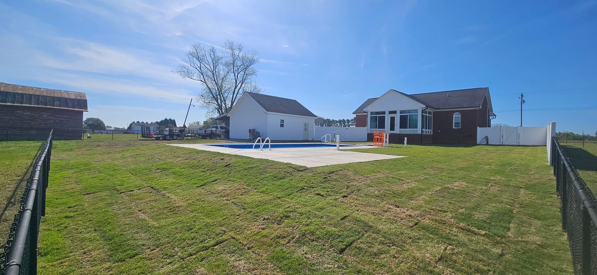 Sod Installation for Natures Accent in Wilson, NC