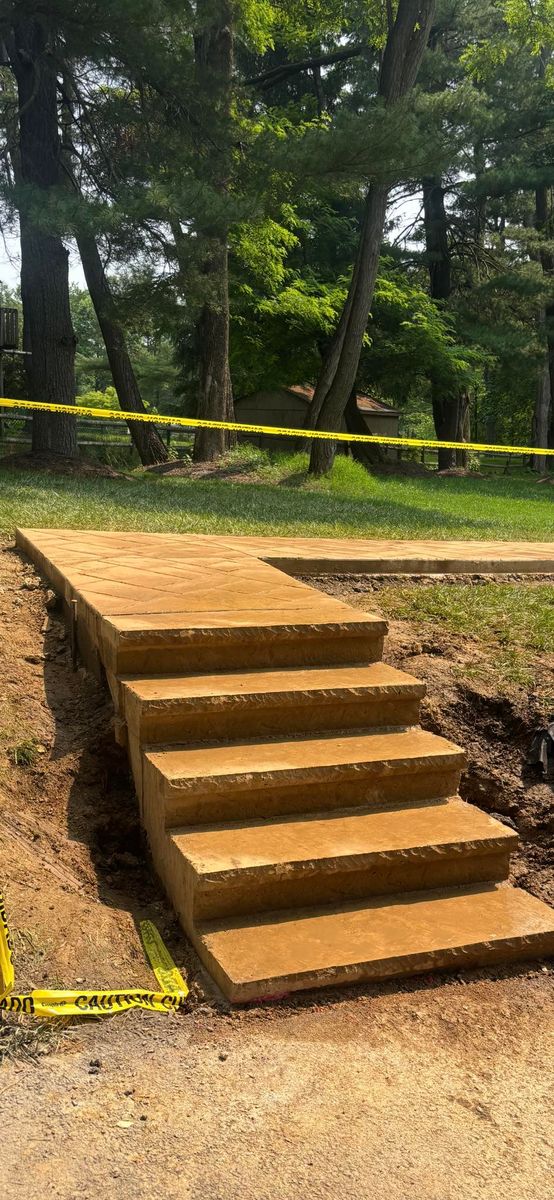 Sidewalk Construction for DiMaggio & Son's Masonry in Aston, PA
