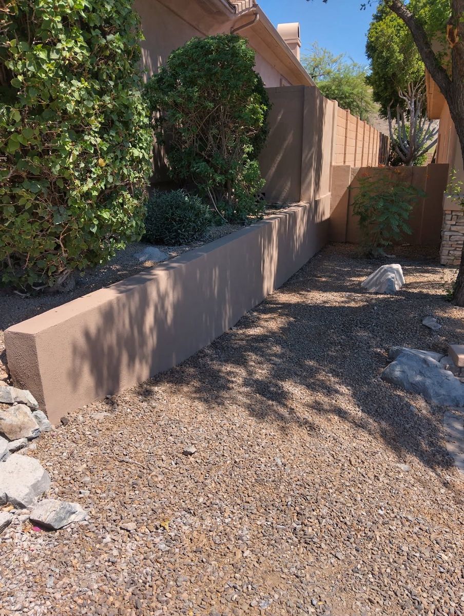 Retaining Wall Construction for Deserts Voice Construction in Queen Creek, AZ