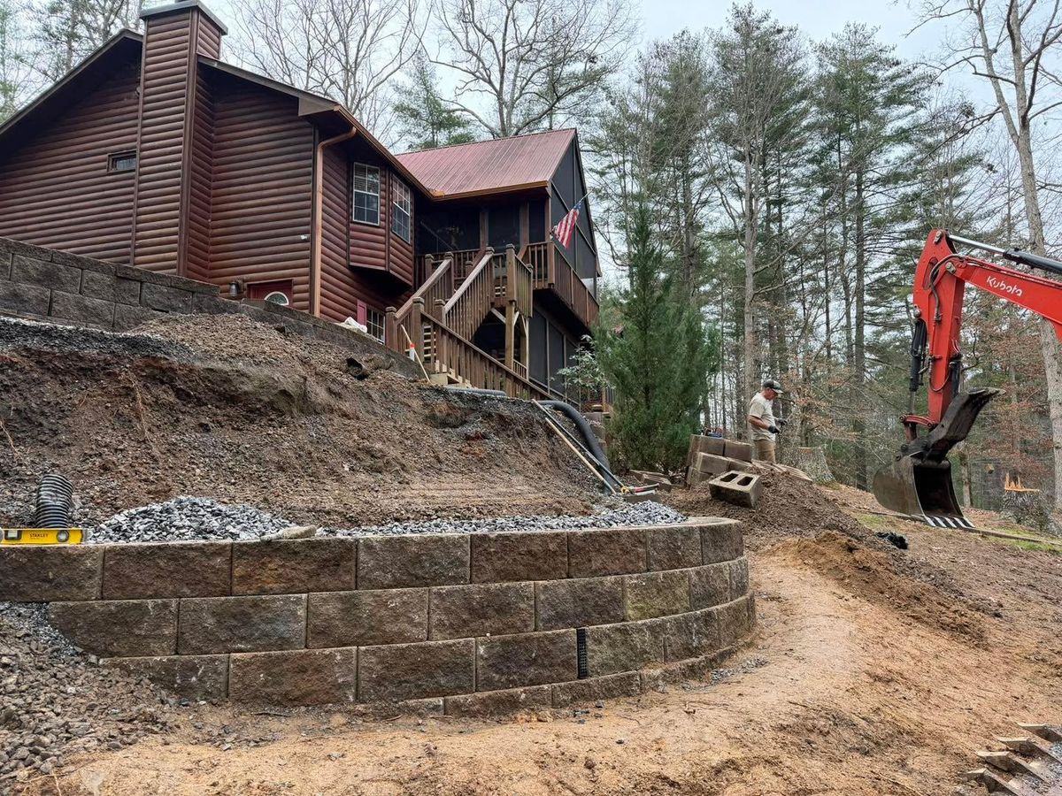 Retaining Wall Construction for C & D Landscaping Services LLC in Blairsville, GA
