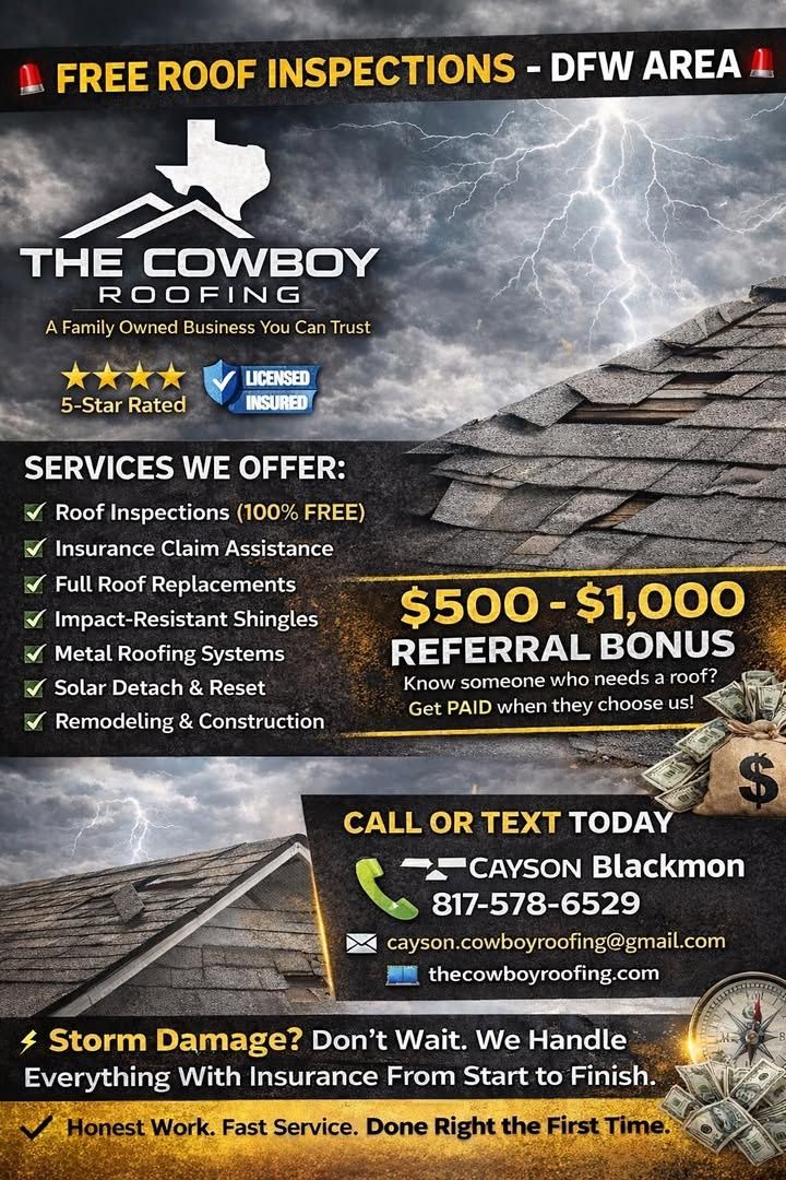 Roofing Repairs for The Cowboy Roofing in Fort Worth, TX