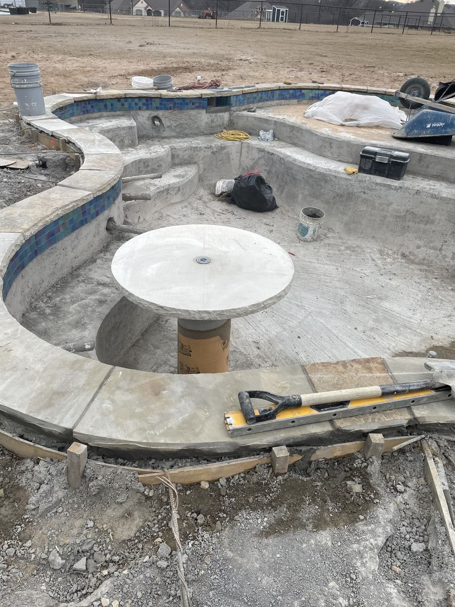 Custom Pool Construction for Black Diamond Custom Pools LLC in Azle, TX