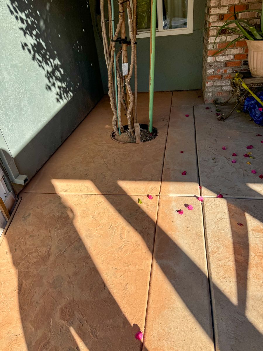 Stamped Concrete Installation for PREMIER CONCRETE CREATIONS in Stockton, CA