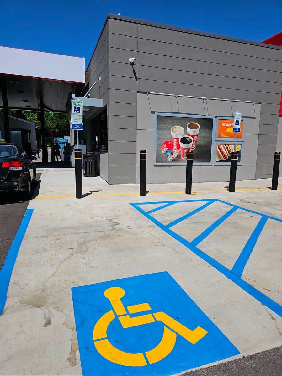 ADA Pavement Markings for Stripe A Lot in Knoxville, TN