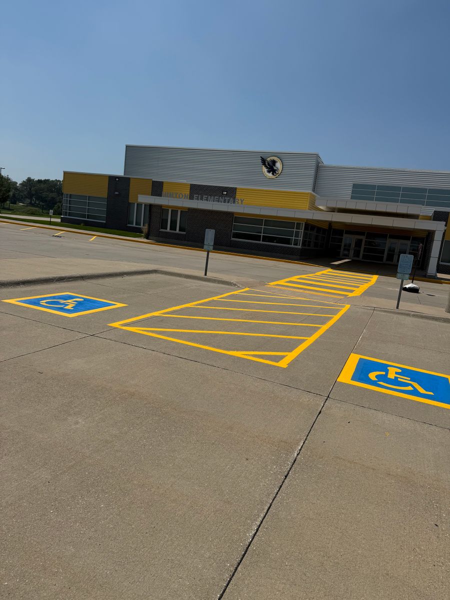 Line Striping for Midwest Line Striping LLC in Spirit Lake, IA