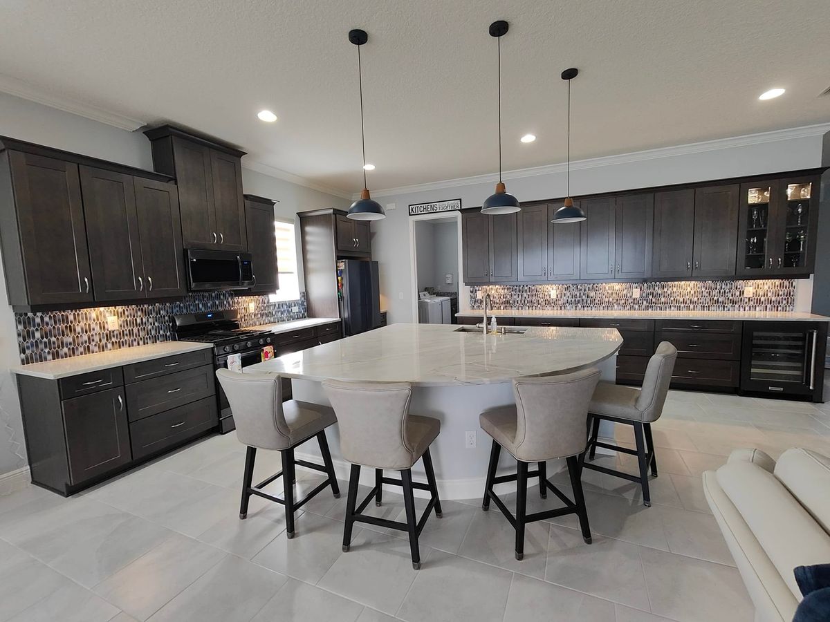 Kitchen Counter Tiling for Paul Dooley Stone and Tile Art in Orlando, FL