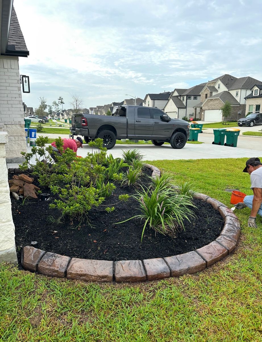 Custom Carved Concrete for Texas Curb N Borders in Houston, TX