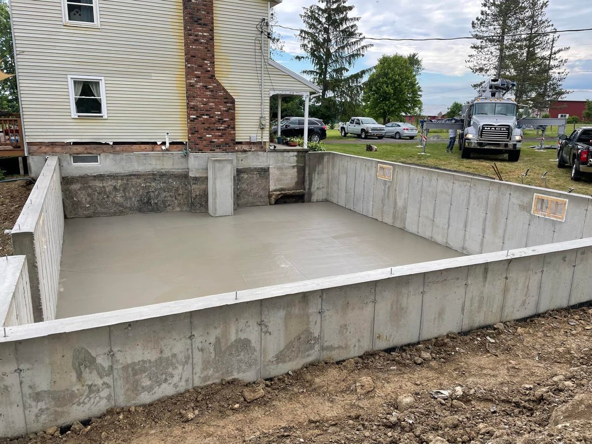 Concrete Foundations for Allstone Excavation in Rotterdam, NY