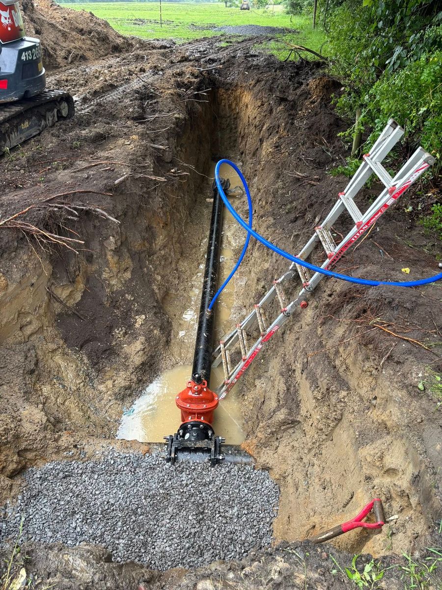 Trenching for A&A Enterprises in Southampton, MA