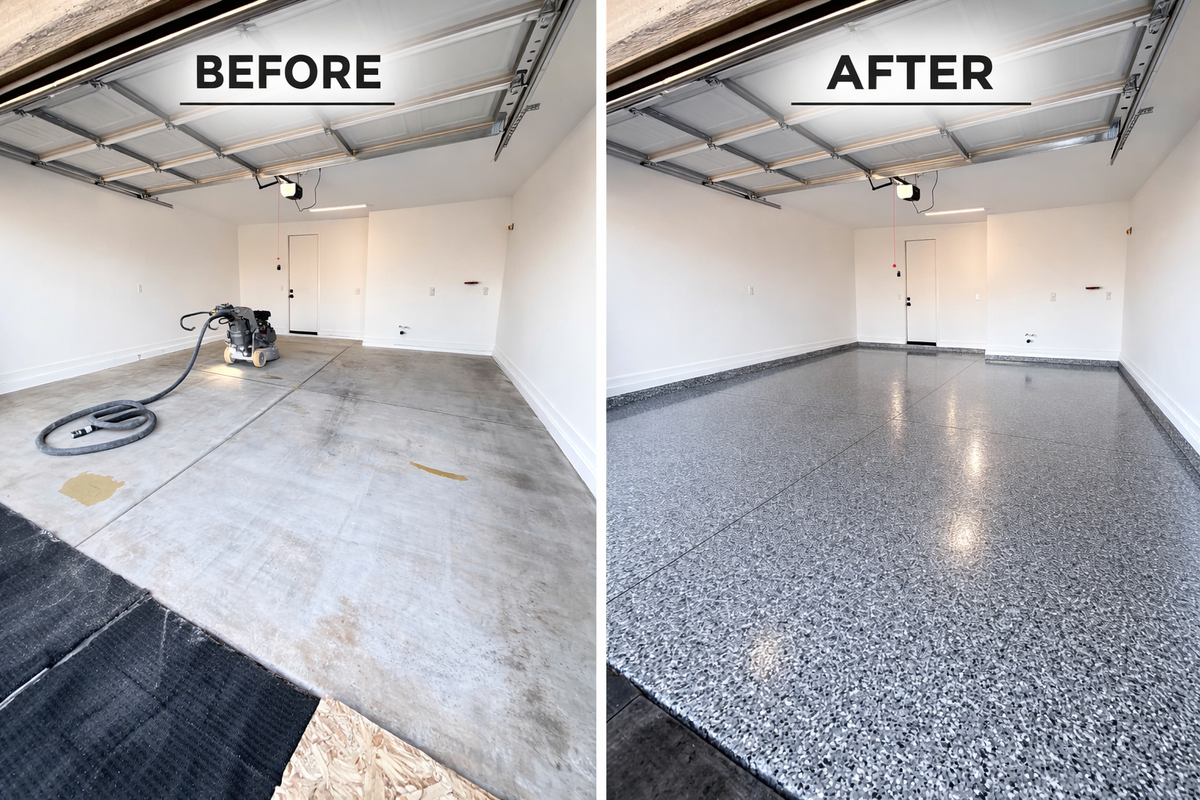 Epoxy Garage Coatings for PRYME EPOXY LLC in Mayer, AZ
