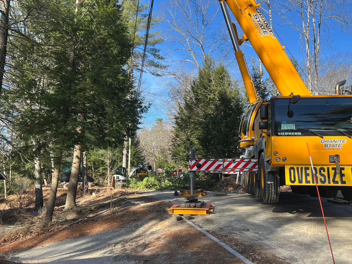 Crane Aided Removal for Abair Tree Service in Weare, NH