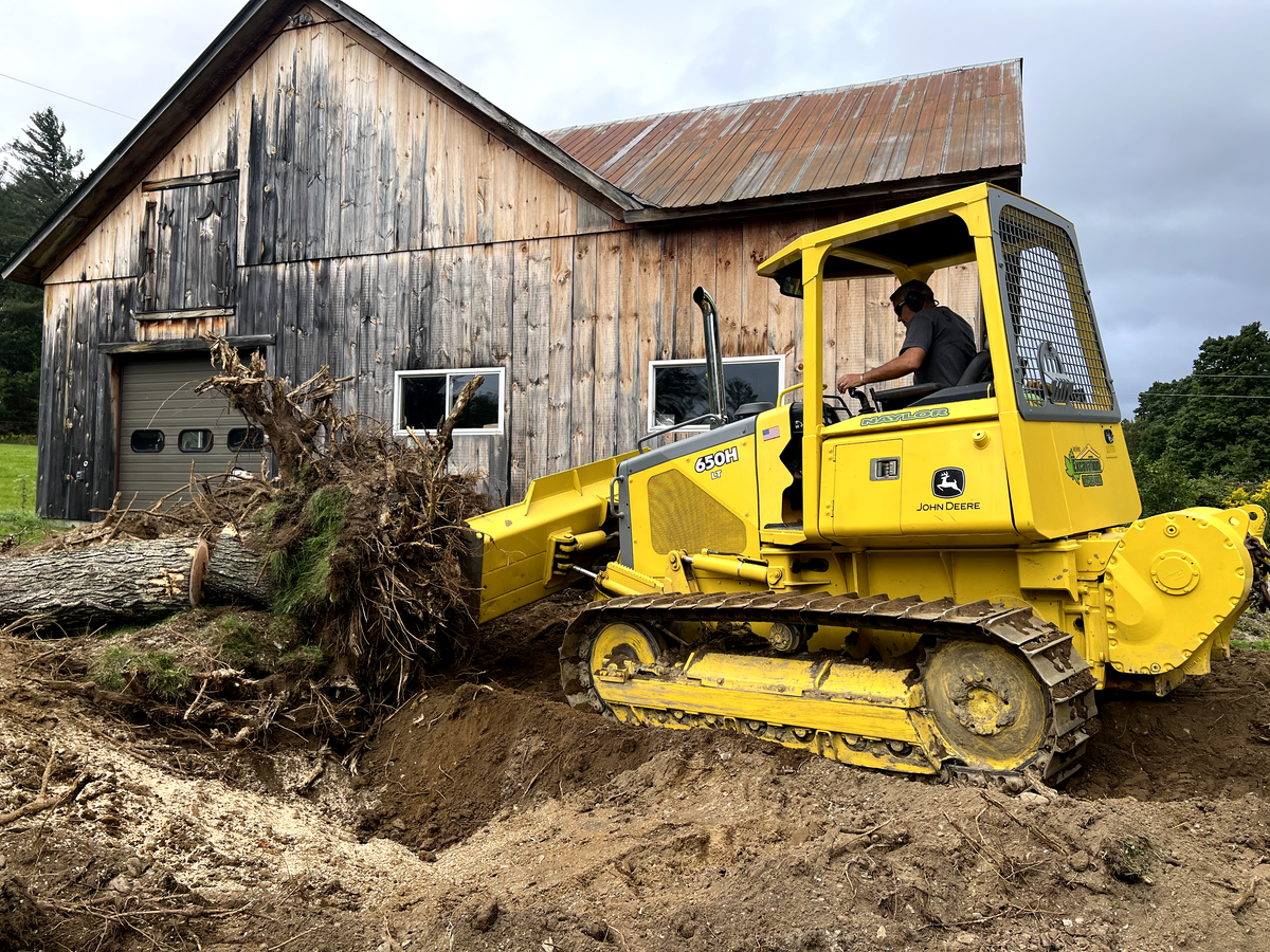 Dangerous Tree Removal for Andy Naylor Excavation in Stowe, VT