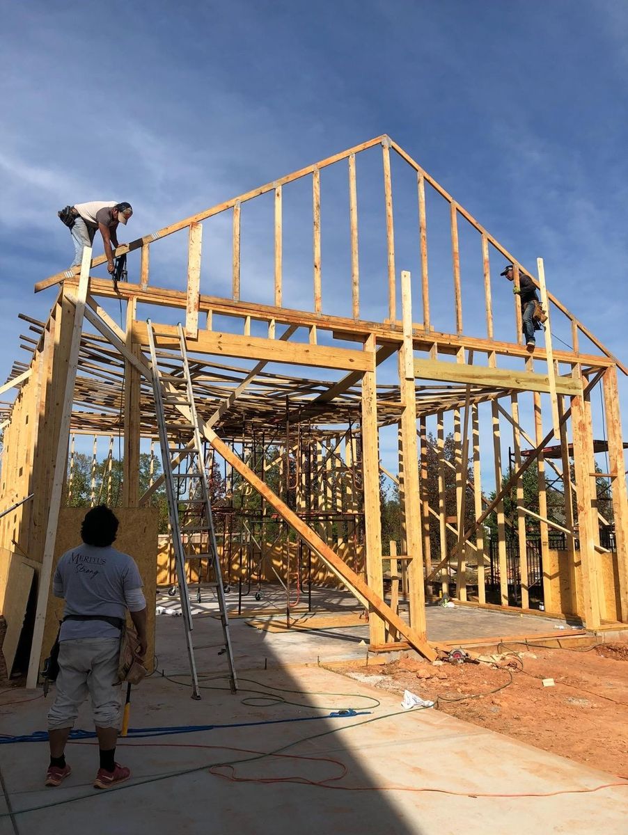 Framing for Ninja Builders in Greer, SC