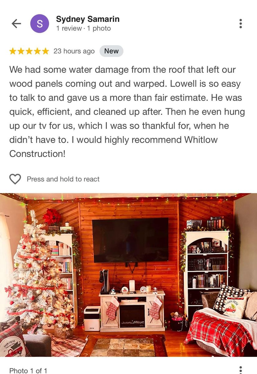 Trim for Whitlow Construction in Georgetown,  PA