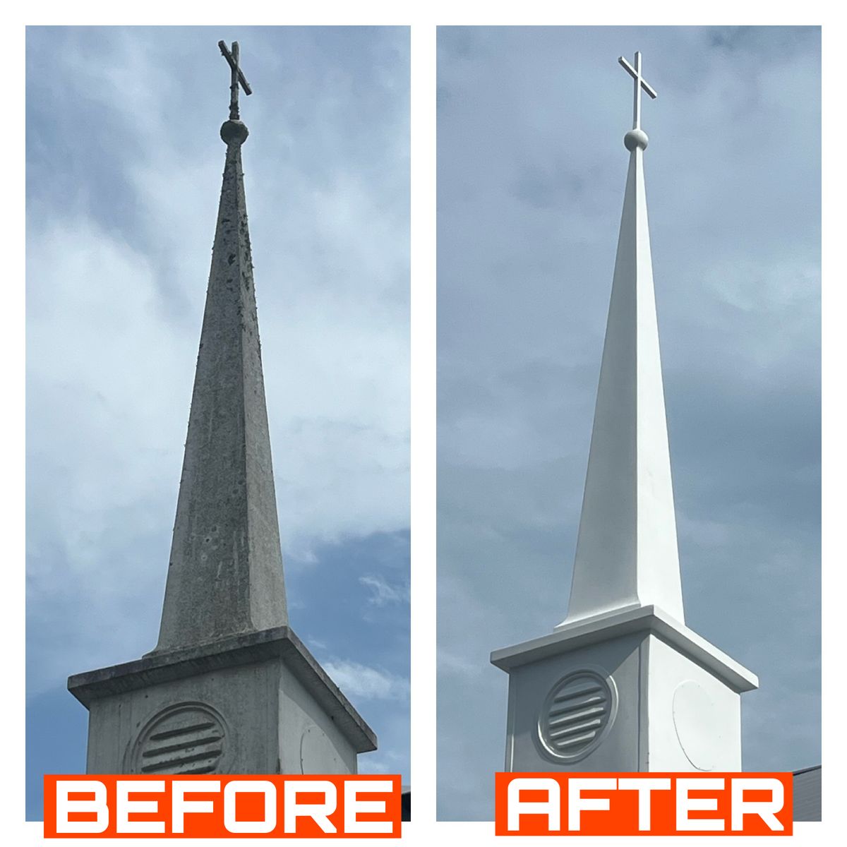 Steeple Cleaning for FunderFlow Commercial and Residential Pressure Washing Inc in Tupelo, MS