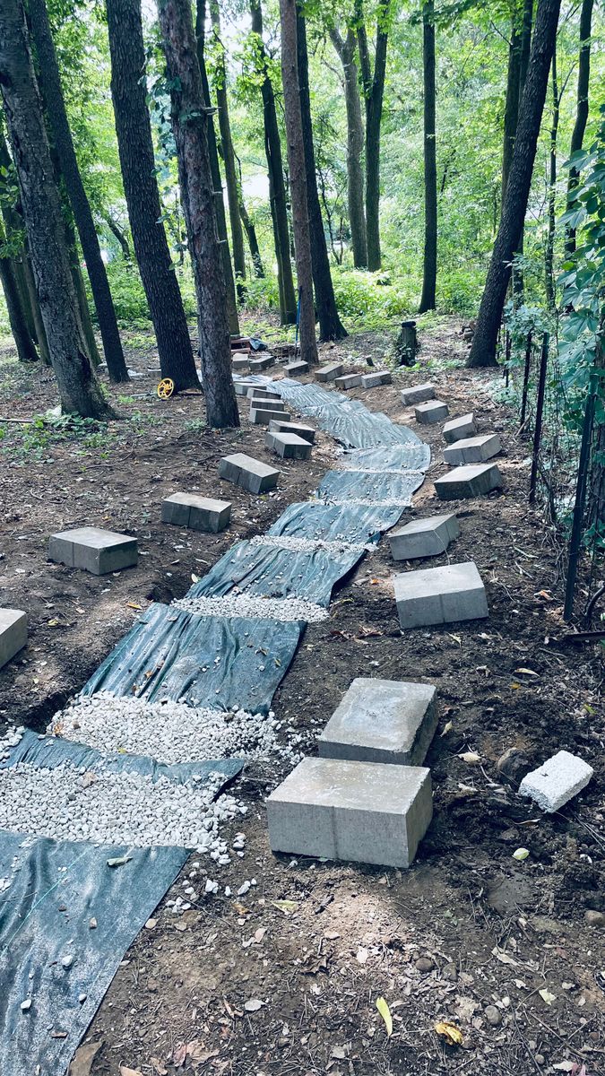 Rock Bed Installation for Green Stripes LLC in North Canton, OH