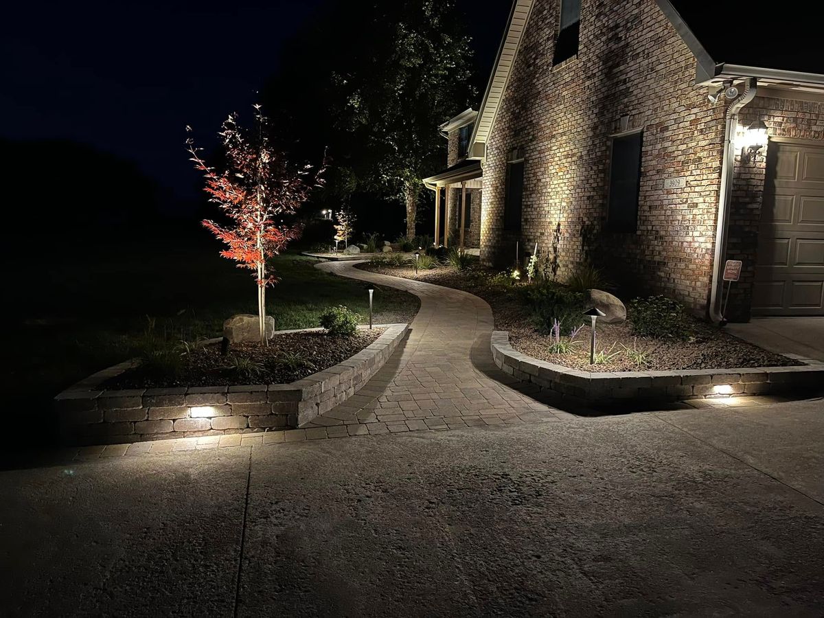 Lighting Installation for Shaw Landscape and Design in Greenfield, IN