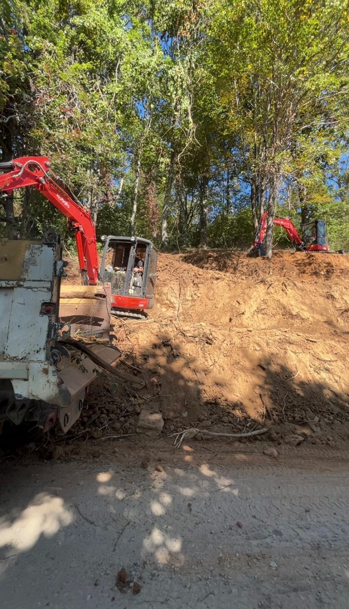 Land Clearing for Old South Grading in Glade Valley, NC