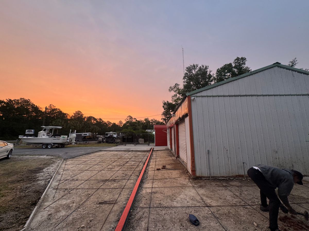 Concrete Slab Construction for Cameron Enterprises in Live Oak, FL