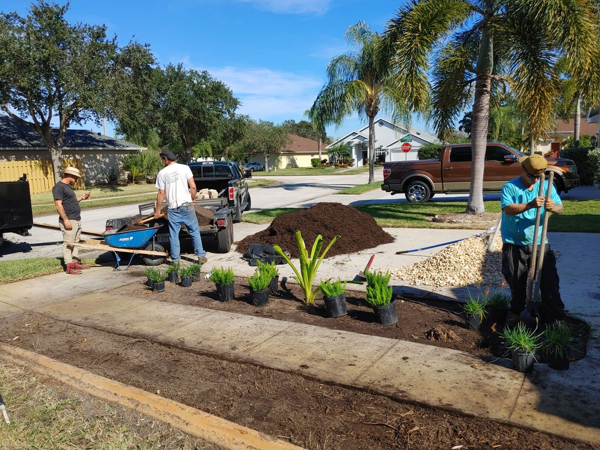 Landscape Installation for Epic Vine Design in Melbourne, FL